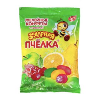 Jelly candies "Playful bee" (Cherry, Pear, Apple, Orange)