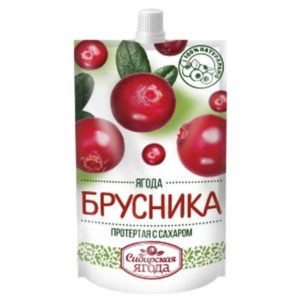 Брусника протертая с сахаром