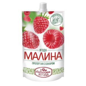 Малина протертая с сахаром