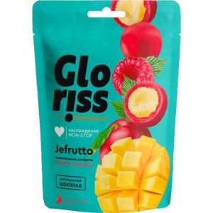 حلوى للمضغ Gloriss Jefrutto بالمانجو و غلال الغابالعليق الأحمر
