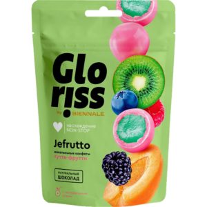 حلوى للمضغ توتي فروتي في الشوكولاتة Gloriss Jefrutto