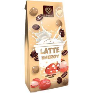 حلوى للمضغ في الشوكولاتة البيضاء "LATTE ENERGY"