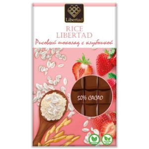 Rice Libertad شوكولاتة الأرز 50% مع الفراولة